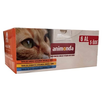 Animonda Vom Feinsten Tahılsız Karışık Kedi Konservesi 6 AL 5 ÖDE