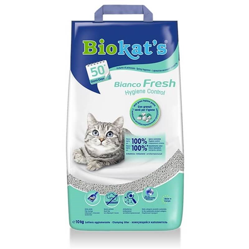 Biokats Bianco Fresh Hijyen Kontrolü Kedi Kumu 10 Kg