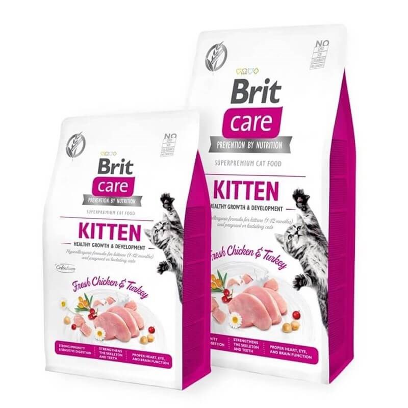 Brit Care Tahılsız Healthy Growth Tavuk Hindili Yavru Kedi Maması 7kg