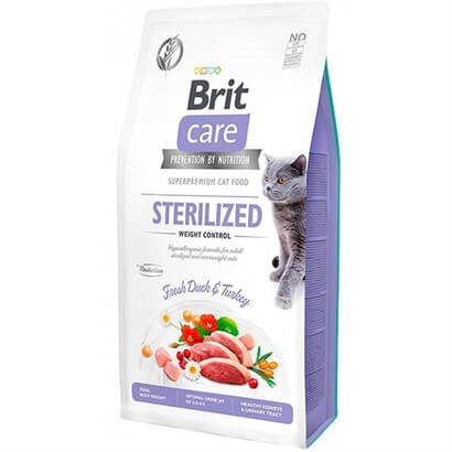 Brit Care Tahılsız Sterilised Light Ördekli Hindili Kedi Maması 2kg