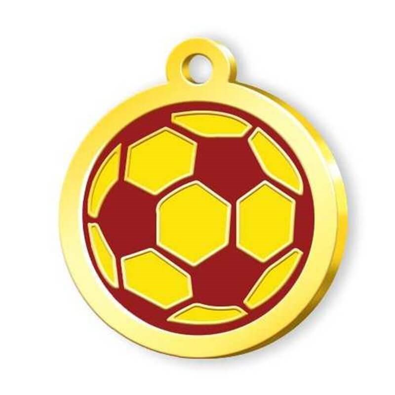Dalis 24 Ayar Altın Kaplama Futbol Topu Desenli Künye - Galatasaray