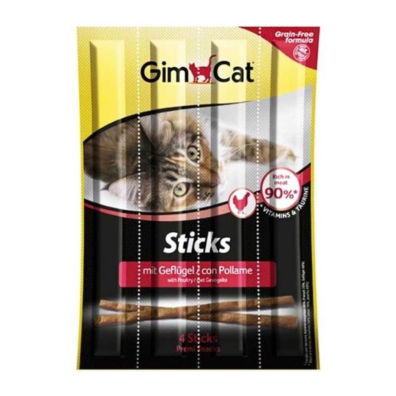 GimCat Sticks Tavuklu Ciğerli Kedi Ödül Çubukları 4 Parça