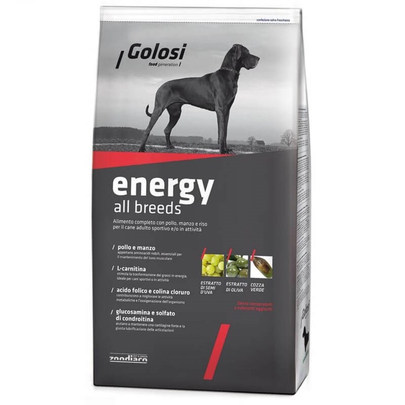 Golosi Energy Tavuk ve Biftekli Yüksek Enerjili Köpek Maması 12 Kg