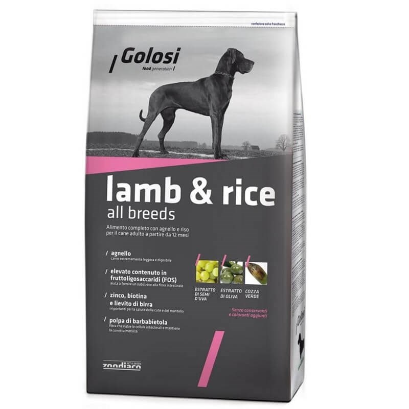 Golosi Lamb & Rice Kuzu Etli Köpek Maması 3 Kg