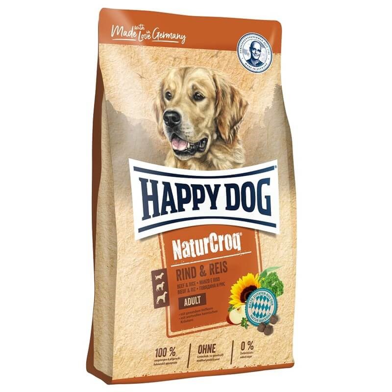 Happy Dog NaturCroq Biftekli ve Pirinçli Yetişkin Köpek Maması 15 Kg