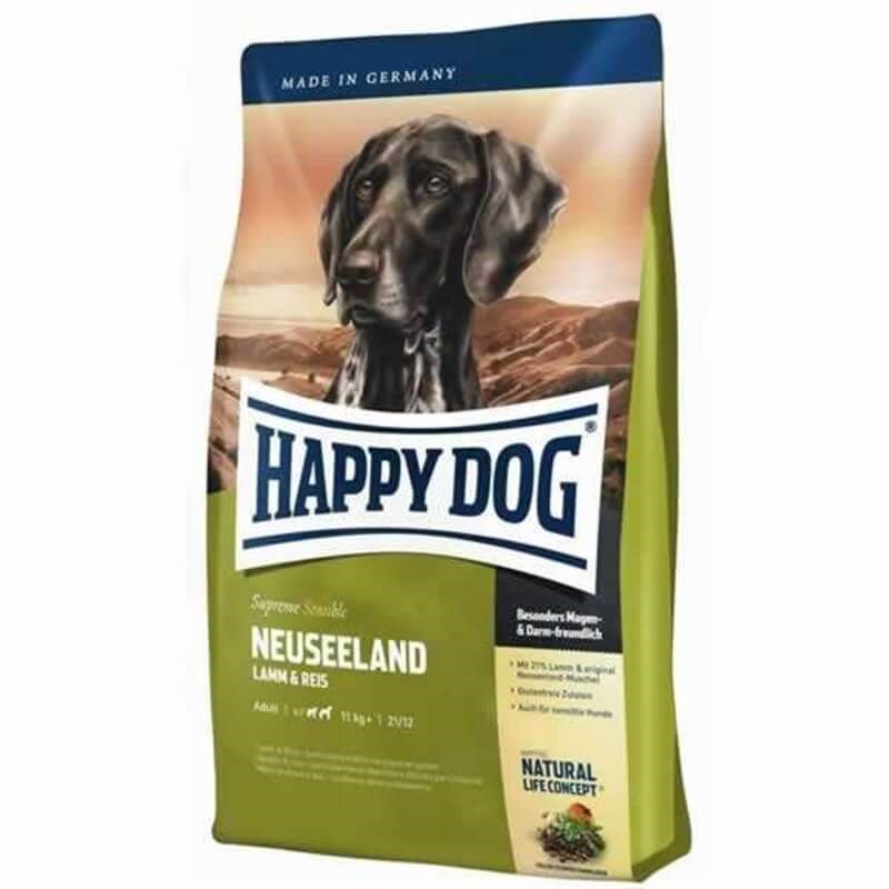 Happy Dog Neuseeland Kuzulu Pirinçli Yetişkin Köpek Maması 12,5 Kg