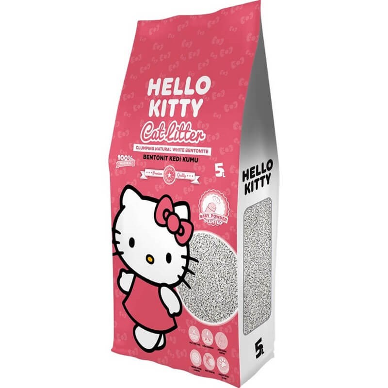 Hello Kitty Bebek Pudralı Kedi Kumu 10 LT