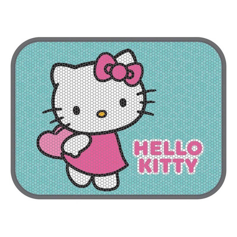 Hello Kitty Dikdörtgen Kedi Paspası Turkuaz