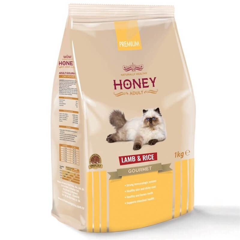 Honey Premium Gurme Kuzu Etli Pirinçli Yetişkin Kedi Maması 1 Kg
