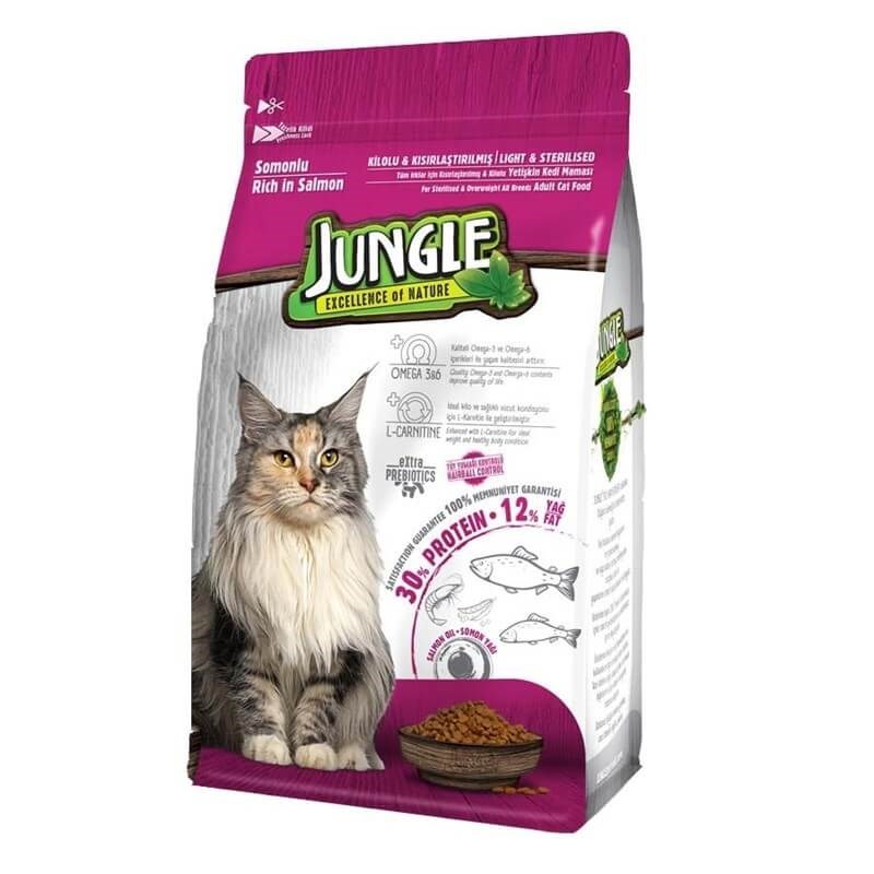 Jungle Sterilesed Somonlu Kısır Kedi Maması 600 Gr