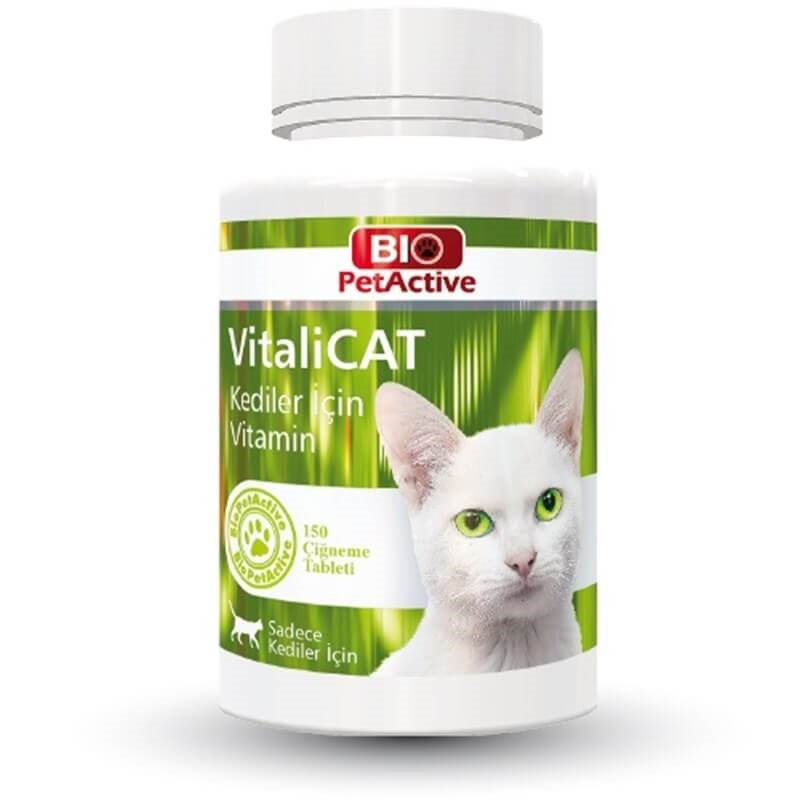 Pet Active Vitalicat Yavru ve Yetişkin Kedi vitamini 150 Tablet 75Gr