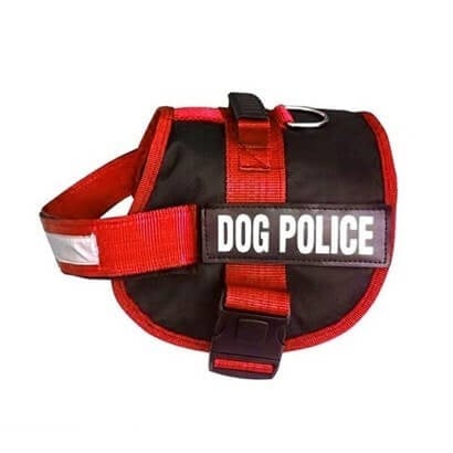 PetPretty Kırmızı Dog Police Göğüs Tasması Small