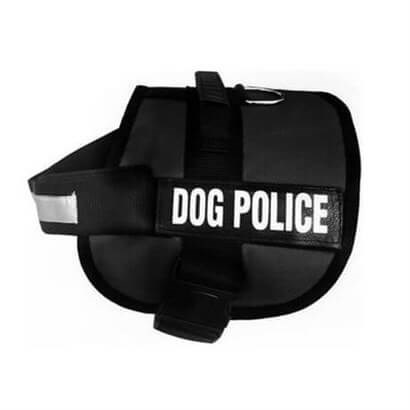 PetPretty Siyah Dog Police Göğüs Tasması Small