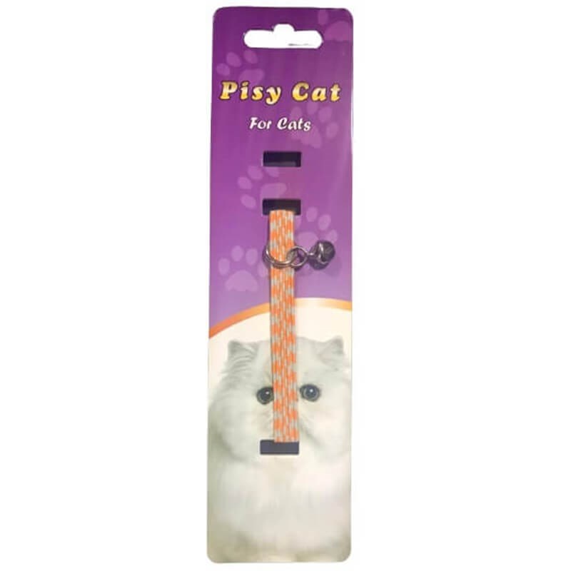 Pisy Cat Elastik Kedi Boyun Tasması Turuncu