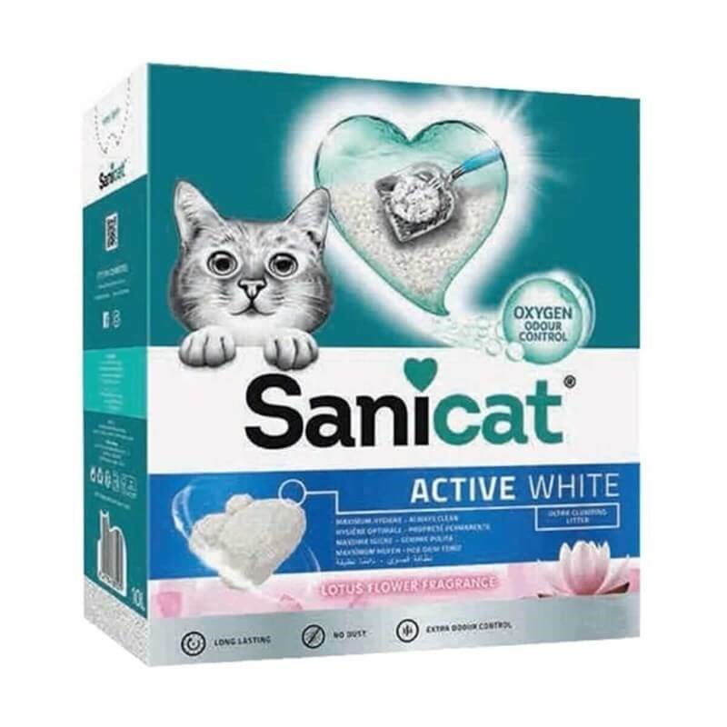 SaniCat Active White Lotus Ultra Topaklanan Kedi Kumu 6lt