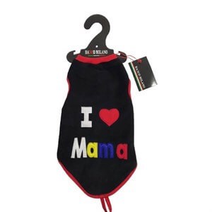 Bacco Milano I Love Mama Siyah Köpek Tişörtü No: 6