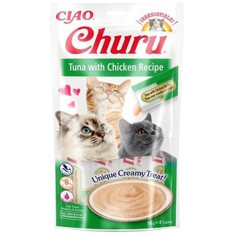 Ciao Churu Cream Ton Balıklı ve Tavuklu Kedi Ödülü 4lü