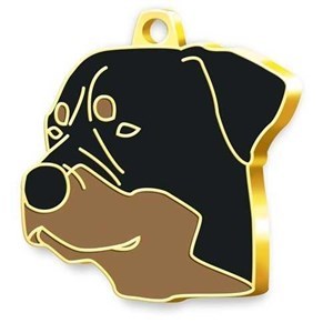 Dalis 24 Ayar Altın Kaplama Rottweiler Köpek Künyesi