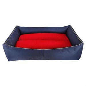 Dolce Sonno Lacivert-Kırmızı Su Geçirmez Köpek Yatağı X Large
