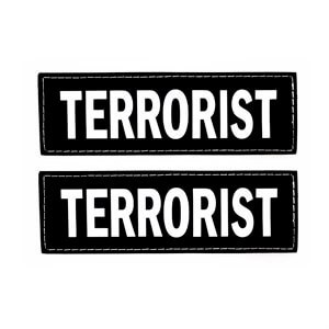 EzyDog Patch Göğüs Tasması Yan Etiketleri TERRORIST