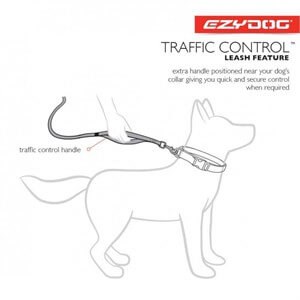 EzyDog Zero Shock Şok Absorbe Edici Köpek Kayışı 65 Cm Kırmızı