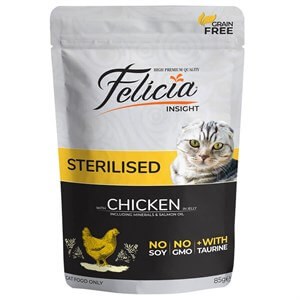 Felicia Tahılsız Tavuklu Kısırlaştırılmış Pouch Kedi Konservesi 85 gr