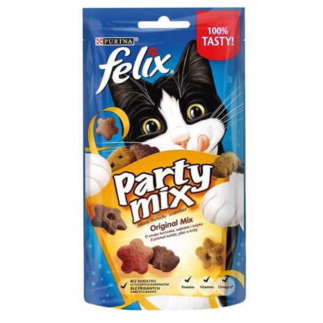 Felix Party Mix Orijinal Lezzetler Kedi Ödülü 60 Gr