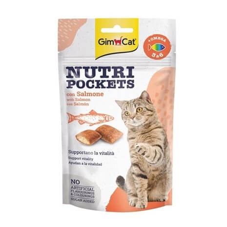 Gimcat Nutripockets Kedi Ödülü Kedi Somon Balıklı 60Gr