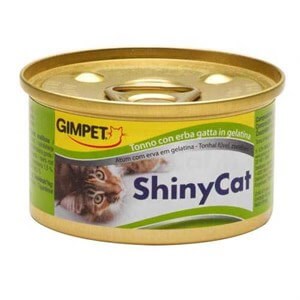 GimCat Shiny Cat Ton Balıklı Çimenli Öğünlük Kedi Konservesi 70 Gr