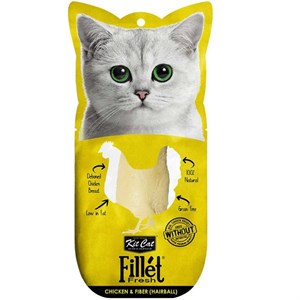Kit Cat Fillet Fresh Chicken & Fiber (Hairball) Fileto Kedi Maması 30g