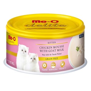 ME-O Delite Tahılsız Keçi Sütlü Tavuklu Yavru Kedi Konservesi 80gr