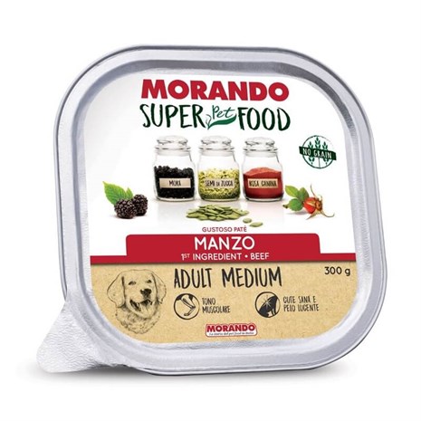 Morando Super Food Tahılsız Biftekli Ezme Köpek Konservesi 300gr