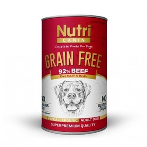 Nutri Canine Tahılsız Biftekli Patatesli  Köpek Konservesi 400 Gr