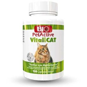 Pet Active Vitalicat Yavru ve Yetişkin Kedi vitamini 150 Tablet 75Gr
