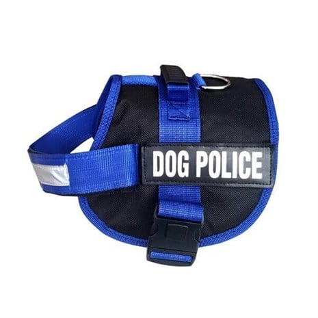 PetPretty Mavi Dog Police Göğüs Tasması Small