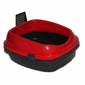 PetStyle Comfort Kürekli Kedi Tuvaleti 49.5X40X22 Cm Kırmızı