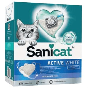SaniCat Active White Ultra Topaklanan Kedi Kumu 6lt