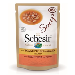Schesir Cat Soup Ton Balıklı Papayalı Kedi Çorbası 85gr