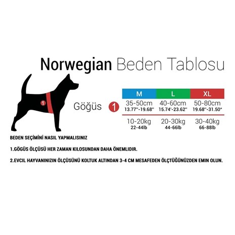 Tailpetz Norwegian Göğüs Taması Medium Siyah
