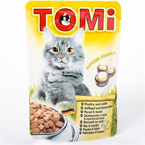 Tomi Tavşanlı ve Kanatlı Yetişkin Pouch Kedi Konservesi 100 Gr