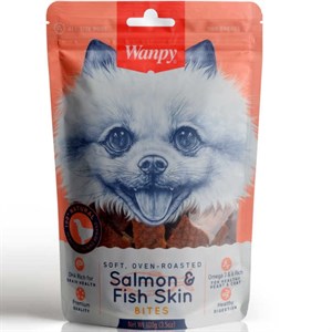 Wanpy Yumuşak Somon ve Balık Derisi Köpek Ödülü 100gr