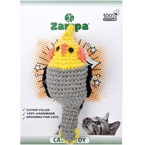 Zampa Catnipli El Yapımı Örgü Kedi Oyuncağı Minik Kuş