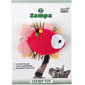 Zampa Catnipli El Yapımı Örgü Kedi Oyuncağı Balık